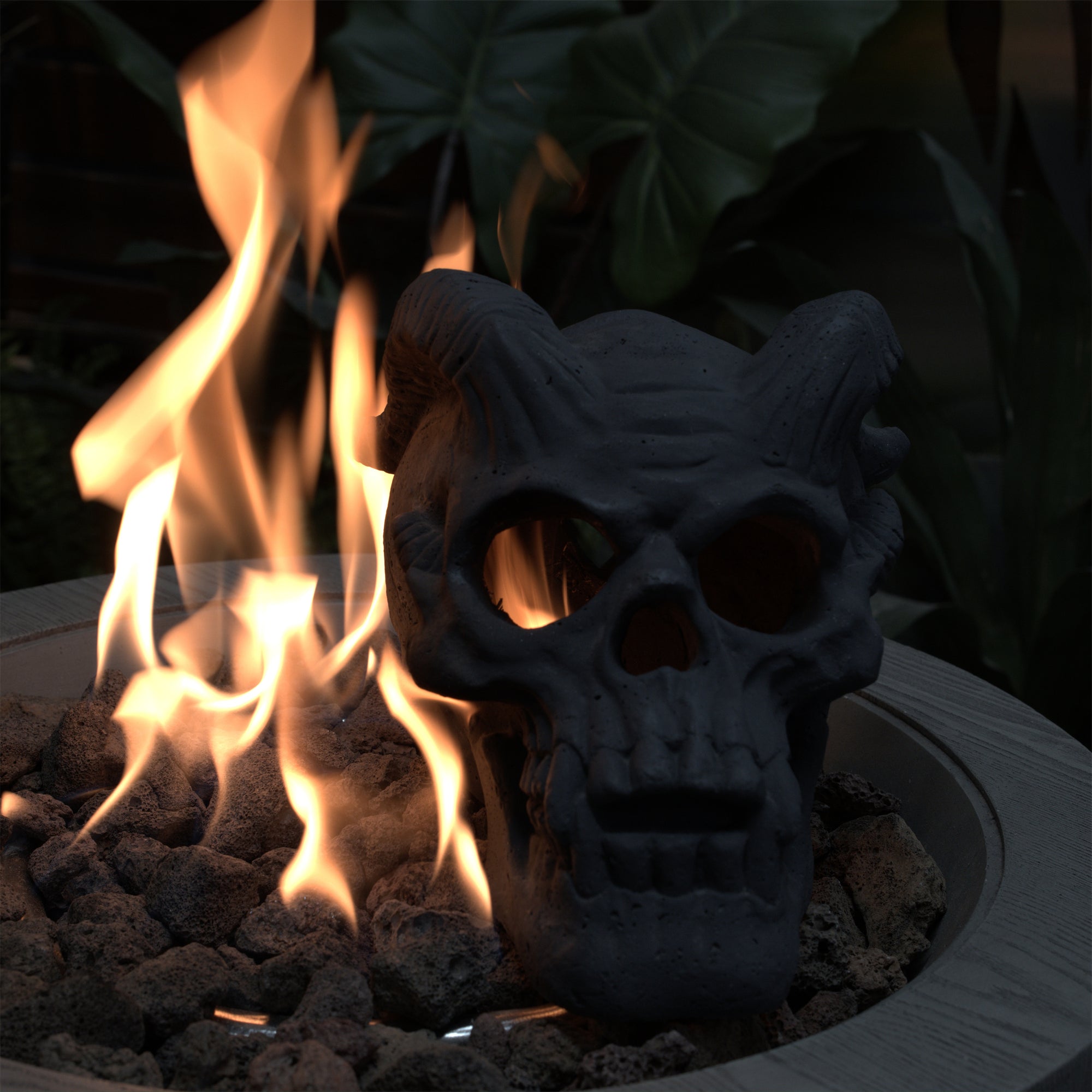 Fireproof Skull Gas Log for Fire Pit - alternate view 4
