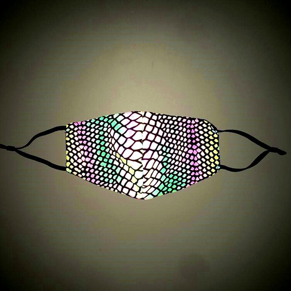 Halloween Christmas Colorful Reflective Mask - Discount Halloween City