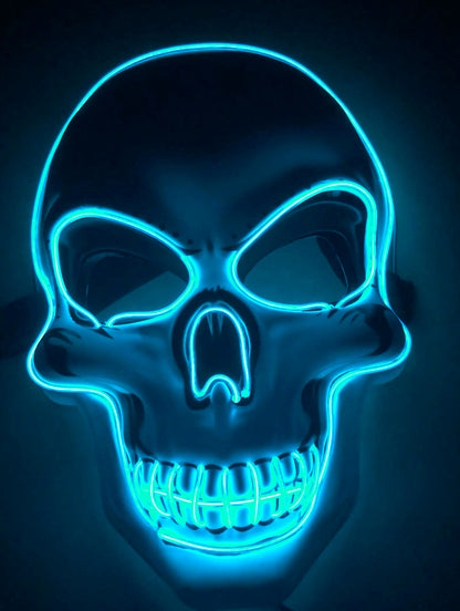 Halloween Skeleton Mask LED Glow Scary - Discount Halloween City