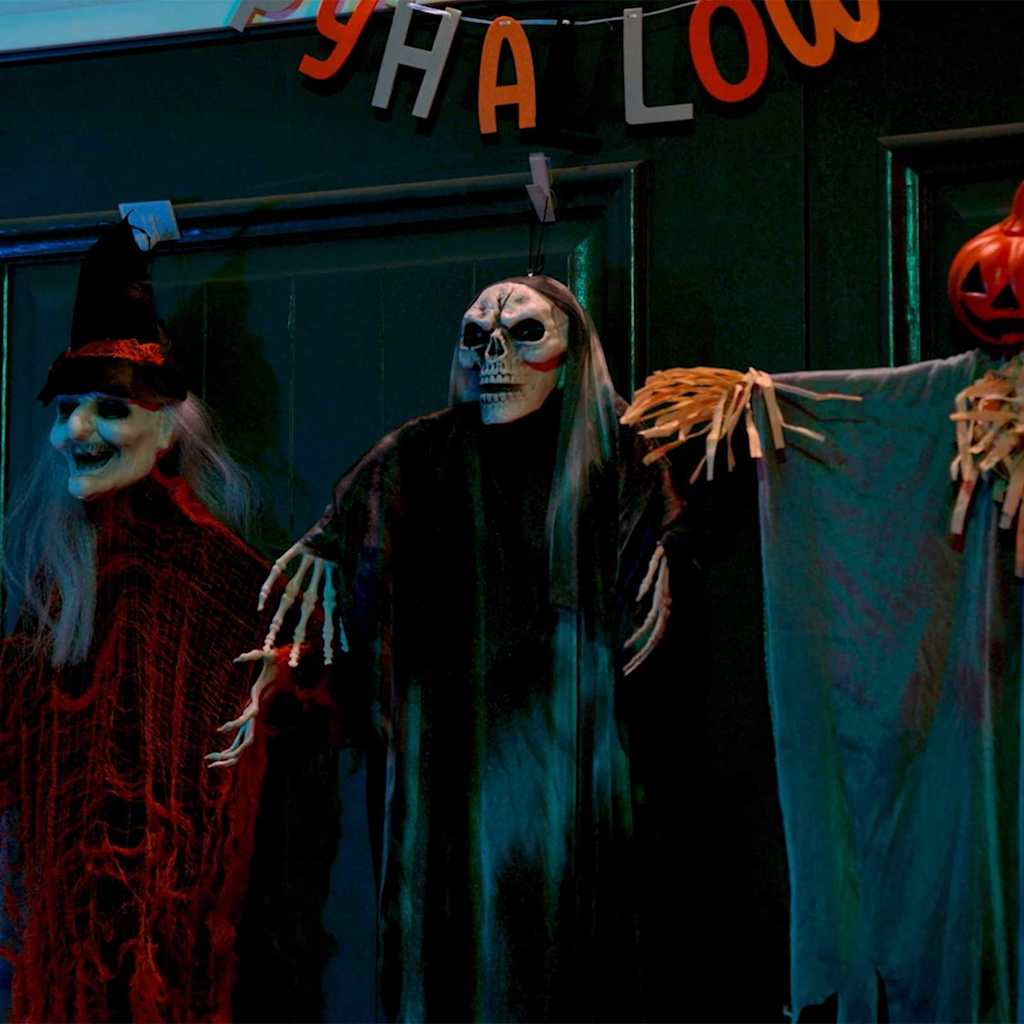 Hanging Halloween Ghost 3 Pcs Multicolor 24 × 38.2 in (61 × 97 cm) - Discount Halloween City