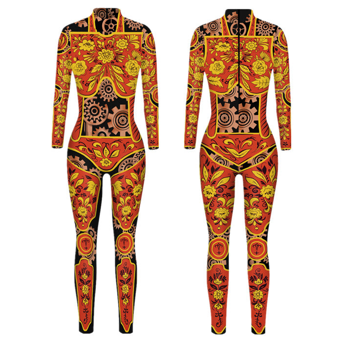 Halloween 3D Animal-print Bodycon Jumpsuits for Adults - Discount Halloween City