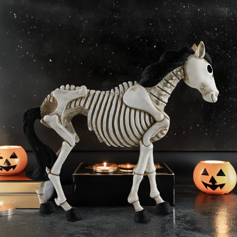Skeleton Skull Horse Ornament Resin Decorations - alternate view 3