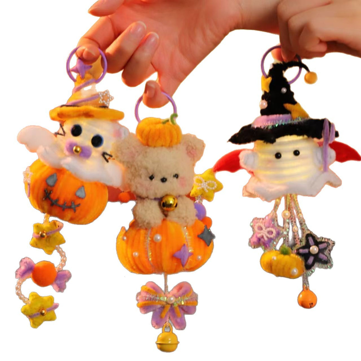 Glowing Pumpkin Pendant Halloween Craft Kit - product image 5