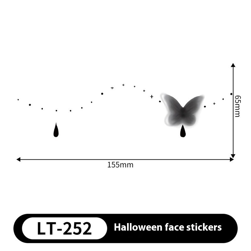 Halloween Makeup Stickers Dress Up Cute Painted - Discount Halloween City
