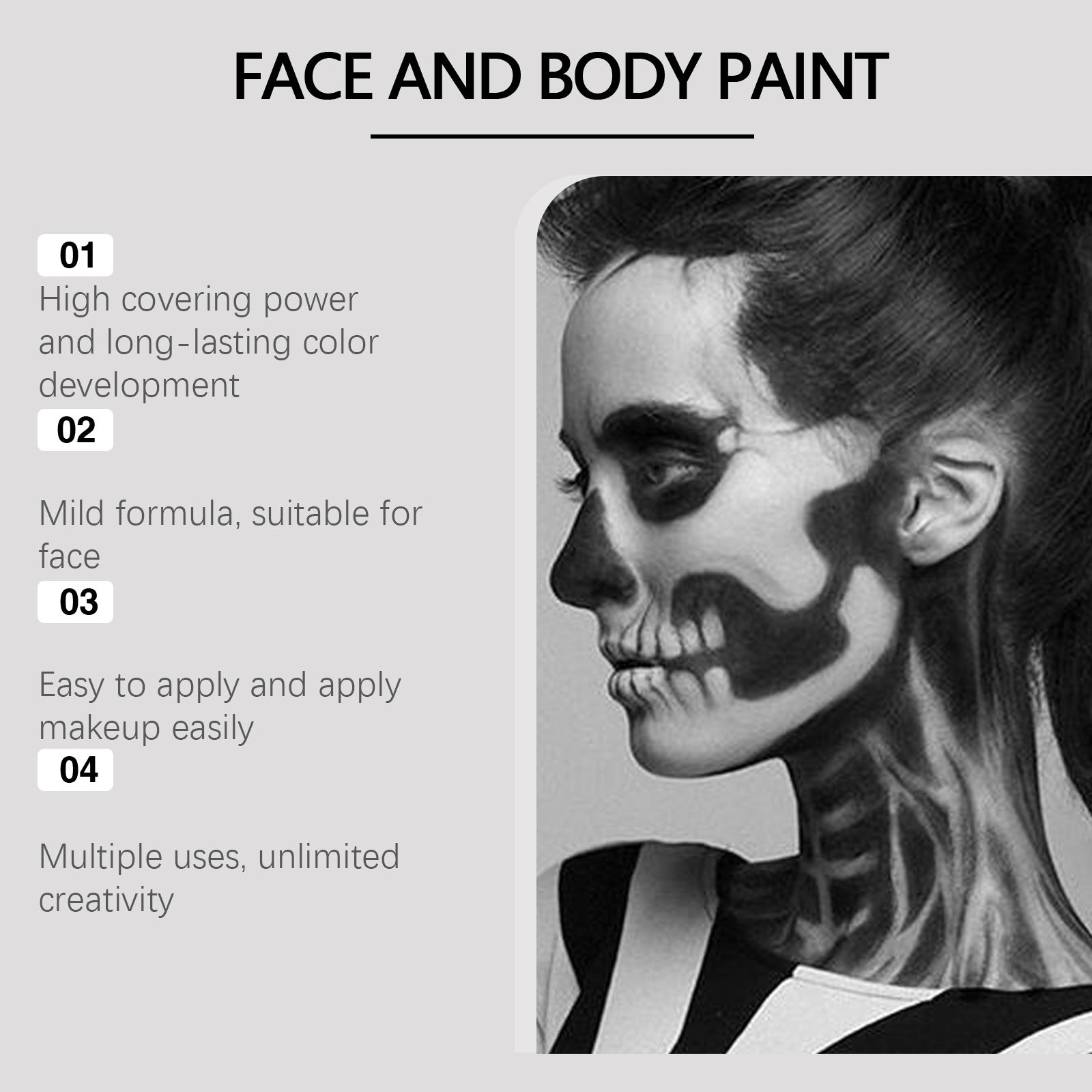 Halloween Palette Suit Full Coverage Painted Foundation Makeup Clown Colorful Color Palette - Discount Halloween City