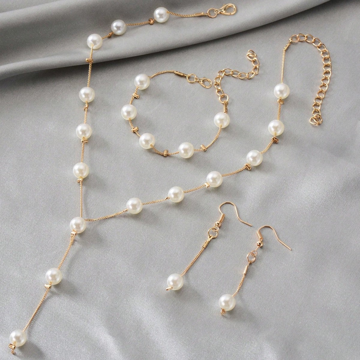 4-piece Imitation Pearl Earrings - alternate view 3