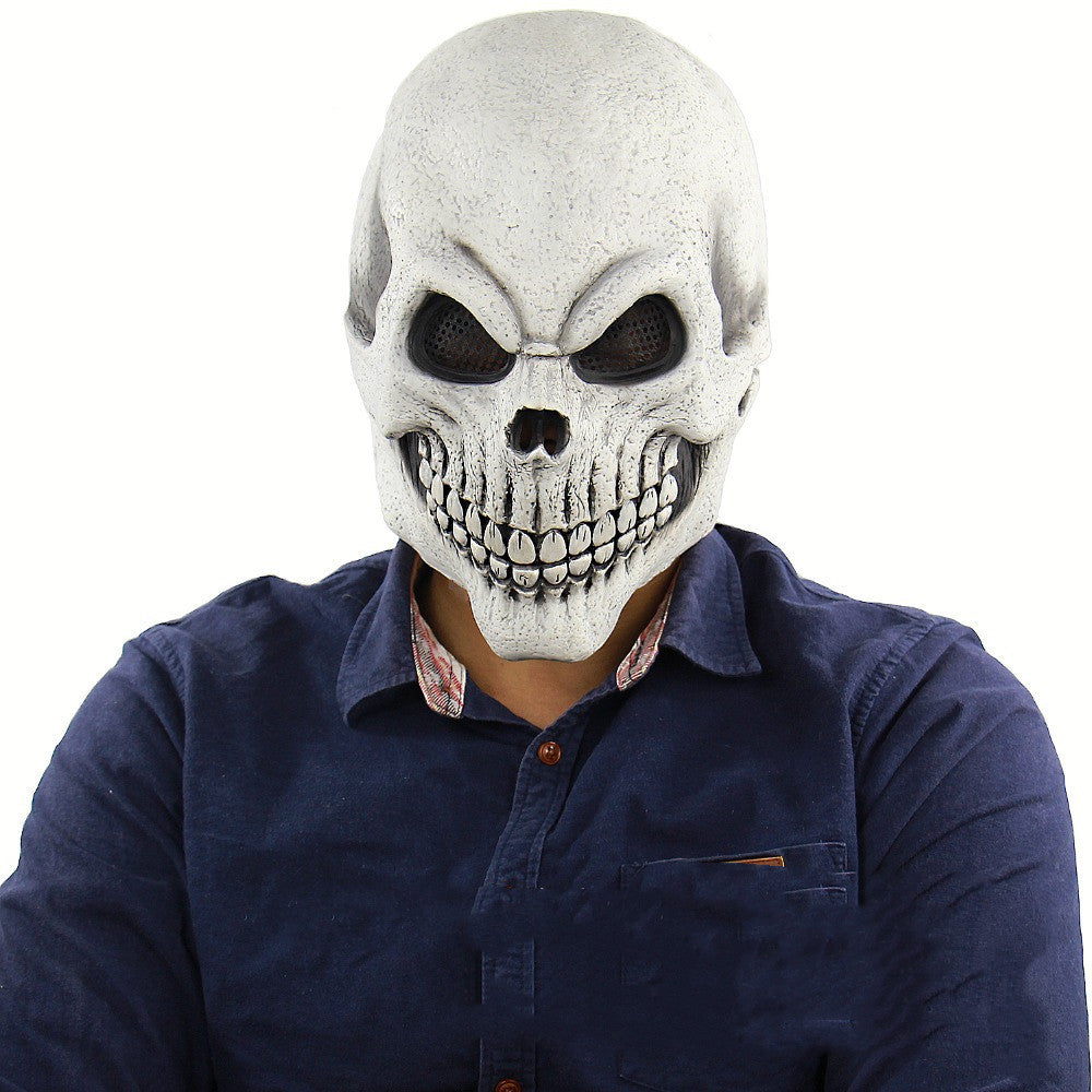 Halloween Face Mask Horror Latex Skull Mask Headgear - Discount Halloween City