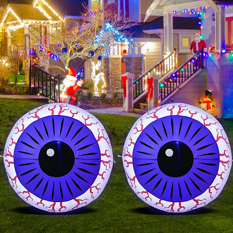 Halloween Inflatable Eye Ball LED Color Changing Remote - Discount Halloween City