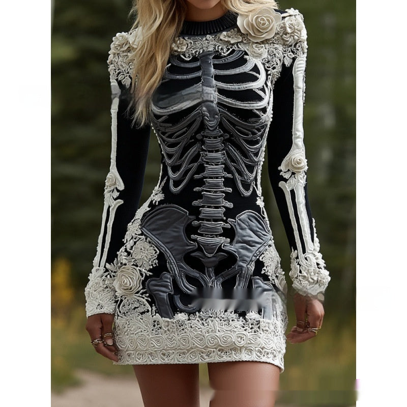Crew-neck Sweater Dress with a Halloween - product image 8