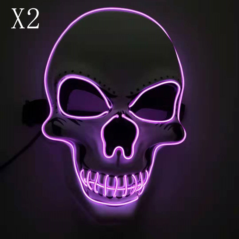 Skull LED Glowing Halloween Mask - Discount Halloween City
