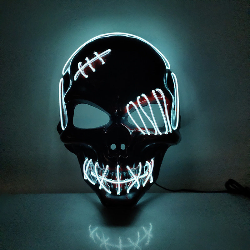 Scar One-eyed Pirate Mask Bloody Horror Cold Light Halloween - Discount Halloween City