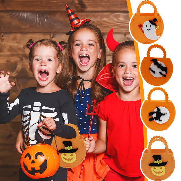 Halloween Pumpkin Bag Cookie Candy Gift Bag Treat or Trick - Discount Halloween City