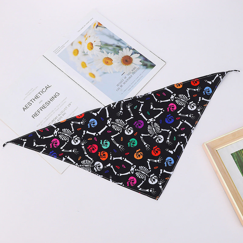 Halloween Dogs and Cats Pet Print Scarf - Discount Halloween City