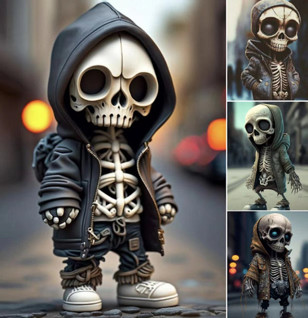 Halloween Cool Skeleton Figurines Skeleton Doll Resin - Discount Halloween City