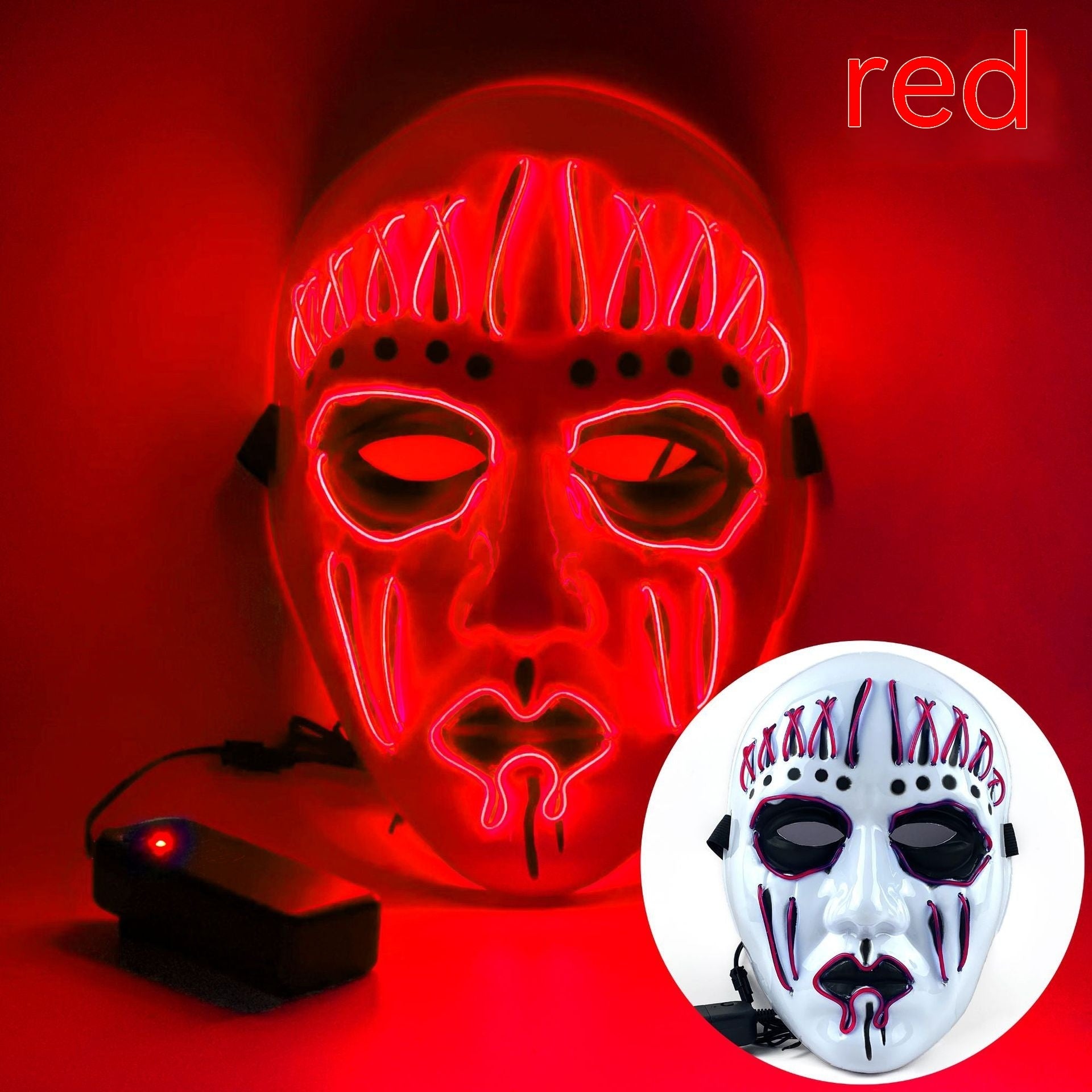 EL Cold Light Mask for Halloween Performance - Discount Halloween City