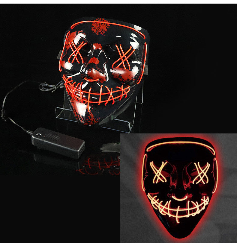 Glowing Mask LED Mask Halloween Clown Funny Bundy - Discount Halloween City