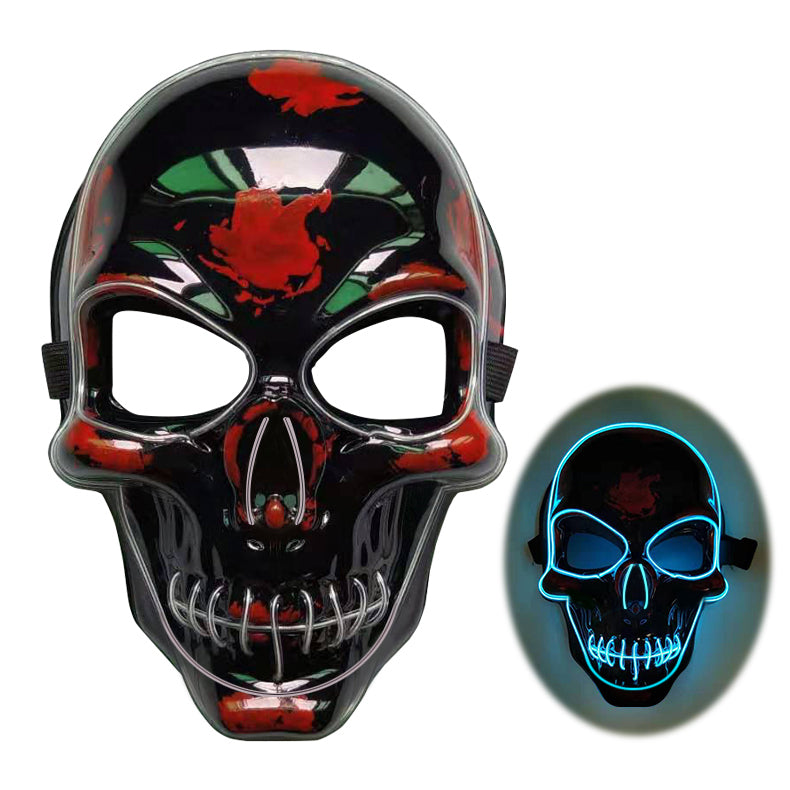 Halloween Skeleton Mask LED Glow Scary - Discount Halloween City