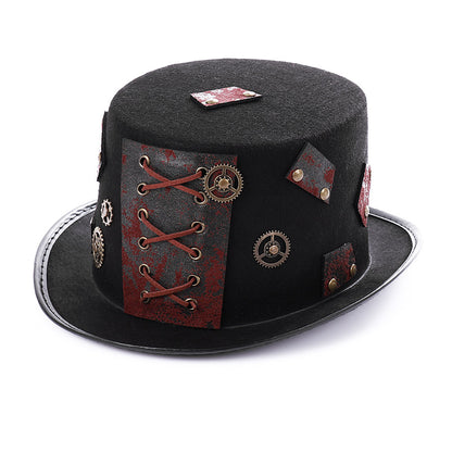 Props Heavy Metal Top Retro Gothic Steampunk Hat - alternate view 5