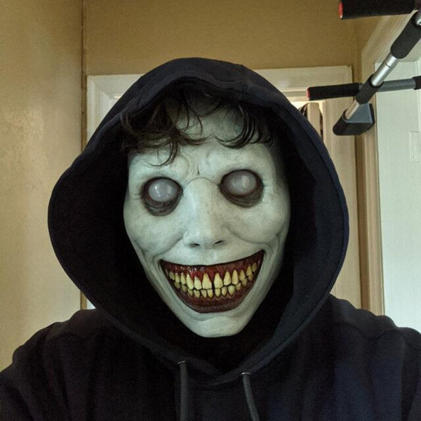 Halloween Scary White Eyed Demon Mask - Discount Halloween City