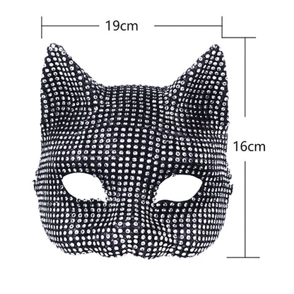 Halloween Diamond Cat Mask Gloves Suit Diamond Sexy Cat Girl - Discount Halloween City