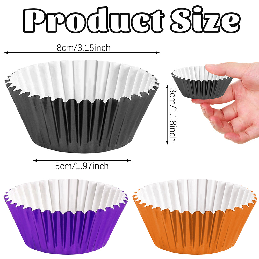 300 Pcs Halloween Foil Cupcake Liners - Discount Halloween City