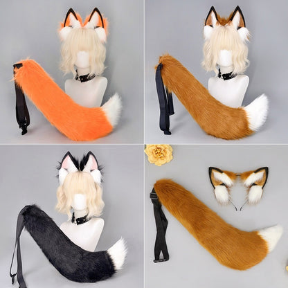 Fox-ear Headband and Fox-tail Set - alternate view 4