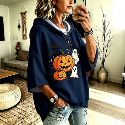 Digital-print Loose-fit Hooded Sweatshirt - alternate view 2