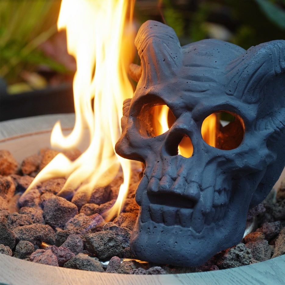 Fireproof Skull Gas Log for Fire Pit - alternate view 3