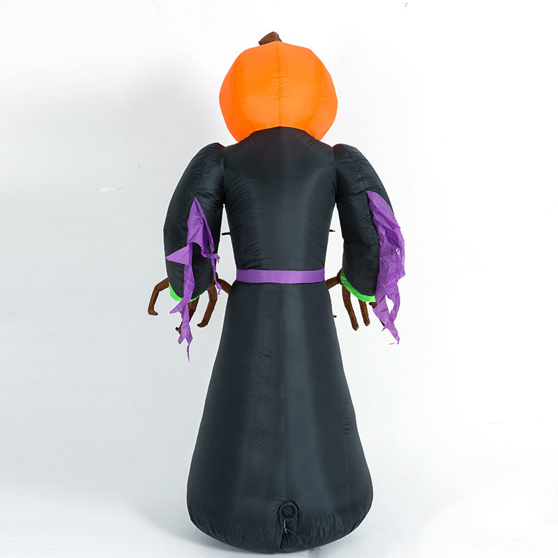 Halloween Pumpkin Black Cat Witch Cartoon Inflatable Model - Discount Halloween City