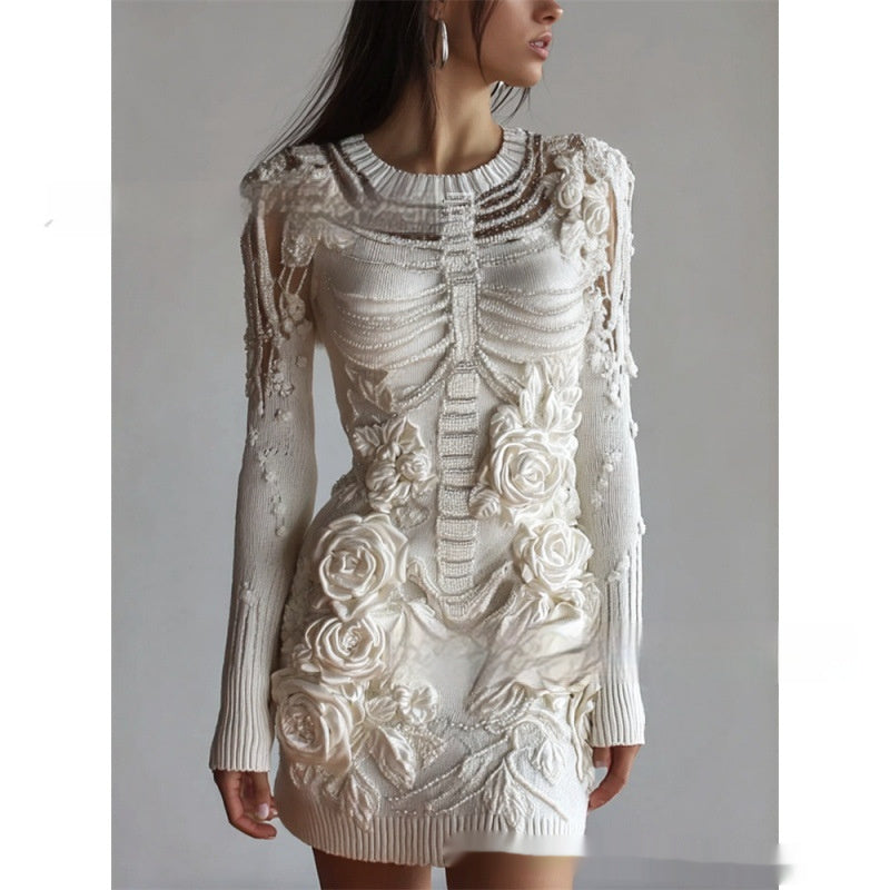 Crew-neck Sweater Dress with a Halloween - product image 5