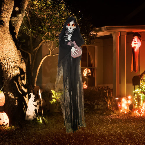 HOMCOM 4.3 Outdoor Halloween Decoration Animatronic - Discount Halloween City