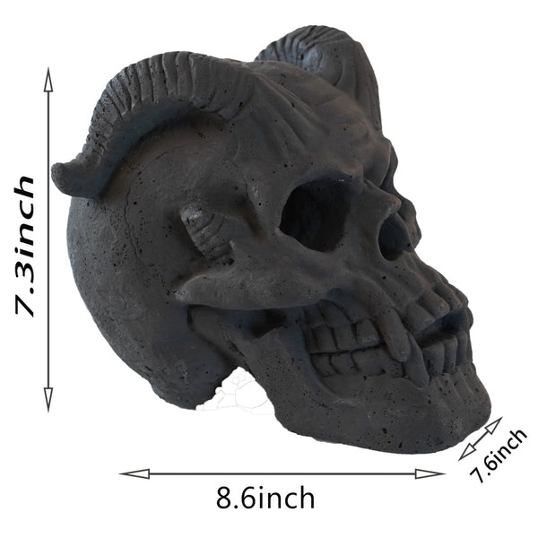 Fireproof Skull Gas Log for Fire Pit