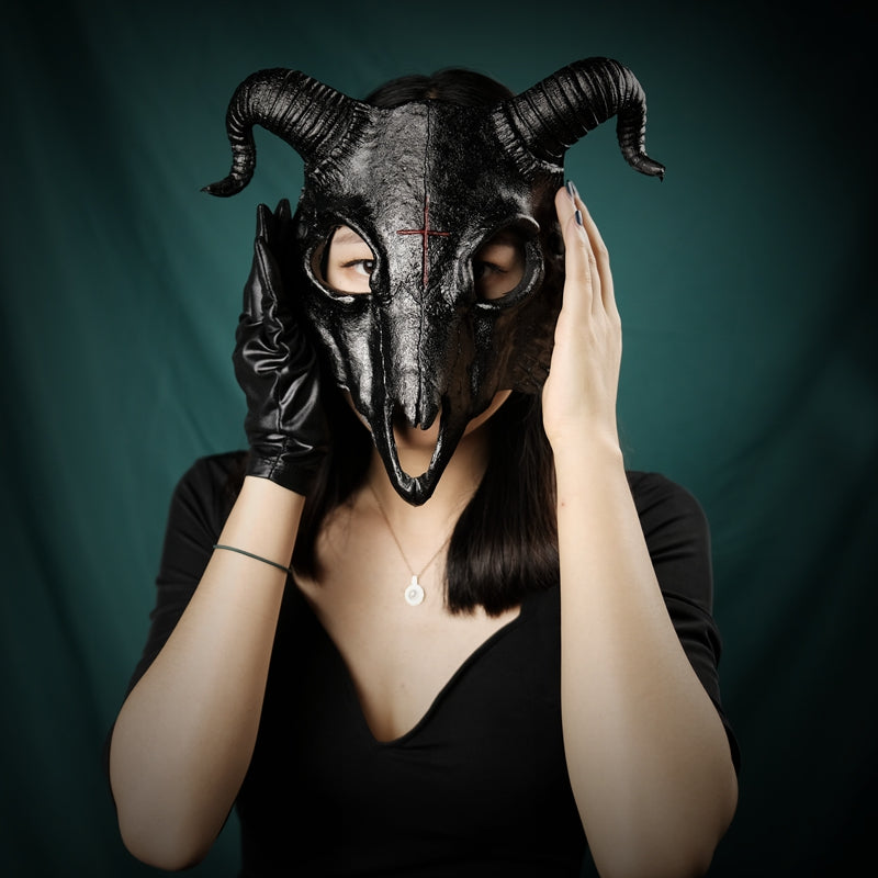 Billy Goat Bone Mask Full Face Animal Show Halloween - Discount Halloween City