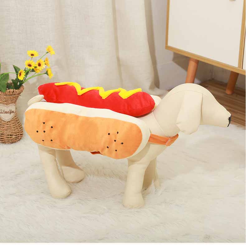 Funny Halloween Costumes for Dogs Puppy Pet Clothing Hot Dog - Discount Halloween City
