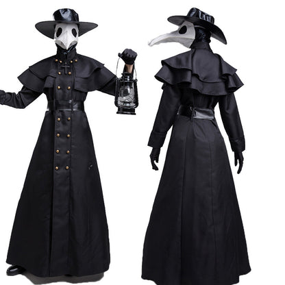 Halloween Dark Dungeon Hero Costume Crow Mouth Plague Doctor | Masks | Hats - Gloves