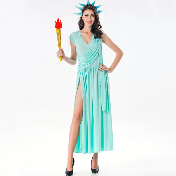 Greek Goddess Split Cosplay Halloween Stage Costume - Discount Halloween City