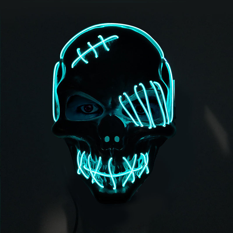 Halloween Scary One-eyed Pirate Mask Cosplay Led Mask Adult - Discount Halloween City
