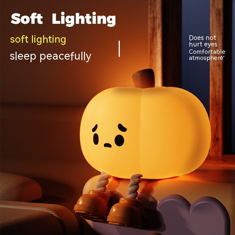 Home Decor Halloween Pumpkin Night Light Cute Soft Silicone - Discount Halloween City