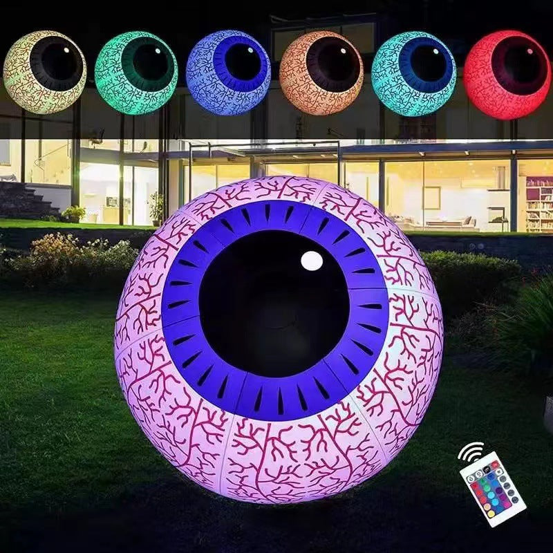 Halloween Inflatable Eye Ball LED Color Changing Remote - Discount Halloween City