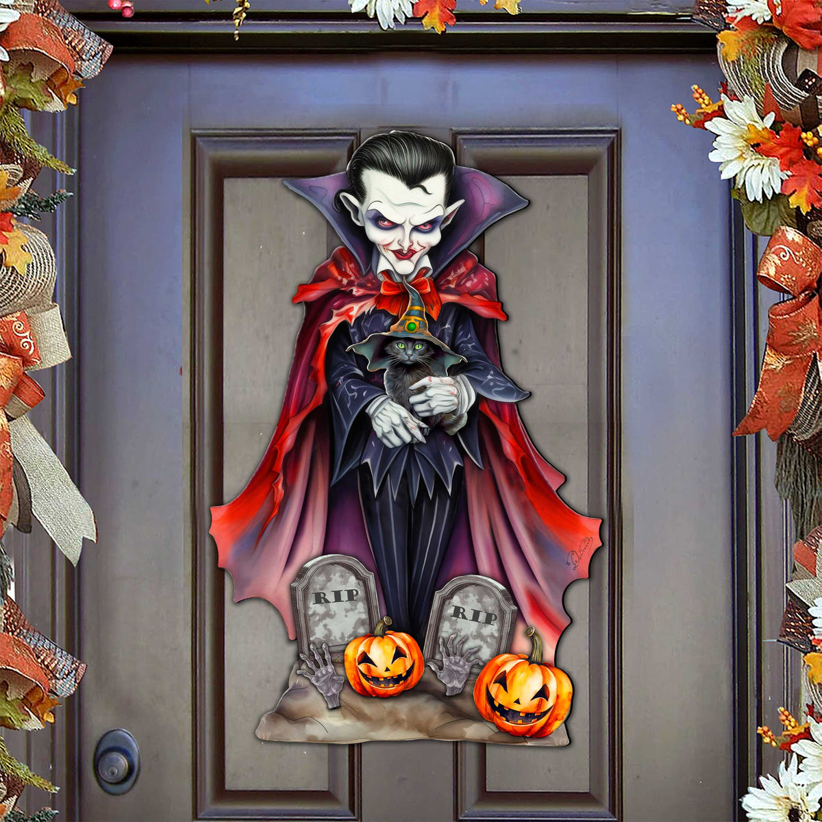 Dracula Door Hanger by G. Debrekht - Halloween Decor - 8652822H