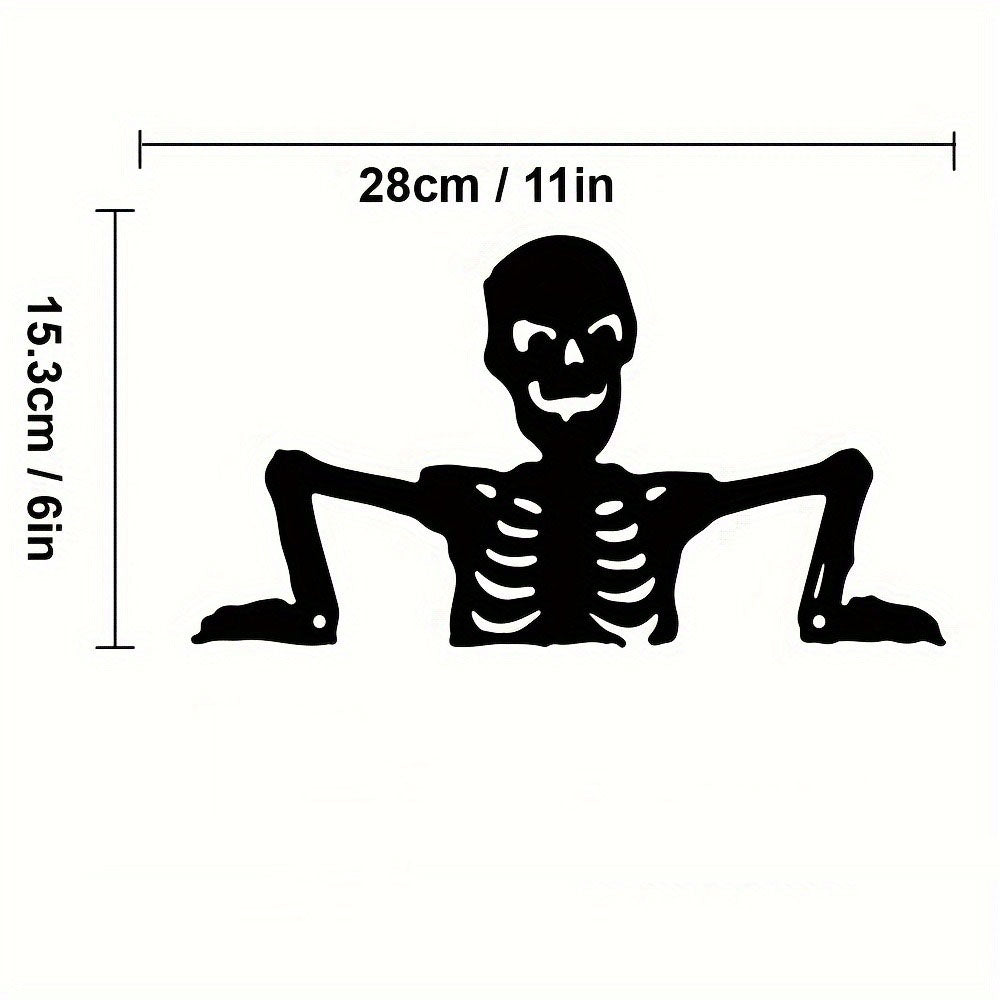 Gothic Metal Skull Silhouette Wall Plaque - Outdoor & Indoor - alternate view 4