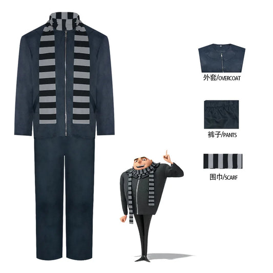 Men's Despicable Me Gru Men Outfit Anime Suit Costume
