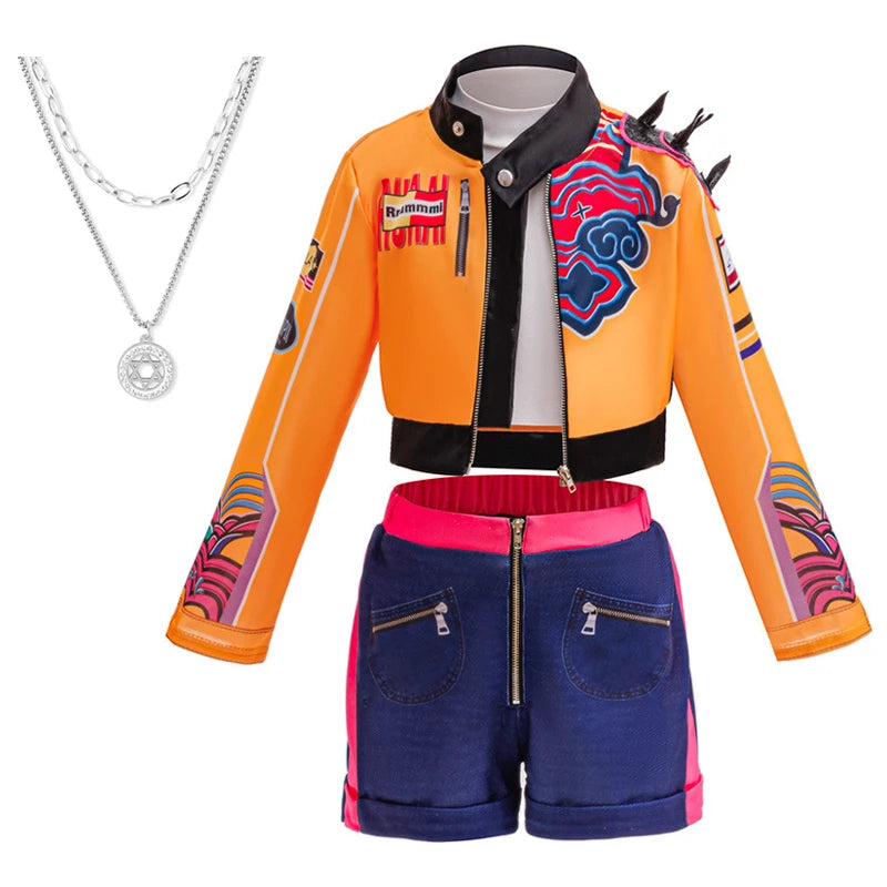 Halloween Kids Costumes Girls Costume Girls Suits Theme Performance Costumes - hair / 11-12T