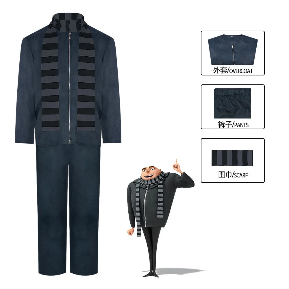 Men's Despicable Me Gru Men Outfit Anime Suit Costume - alternate view 6