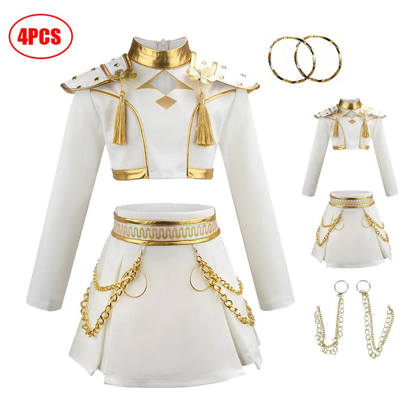 Halloween Kids Costumes Girls Costume Girls Suits Theme Performance Costumes - hair / 6T