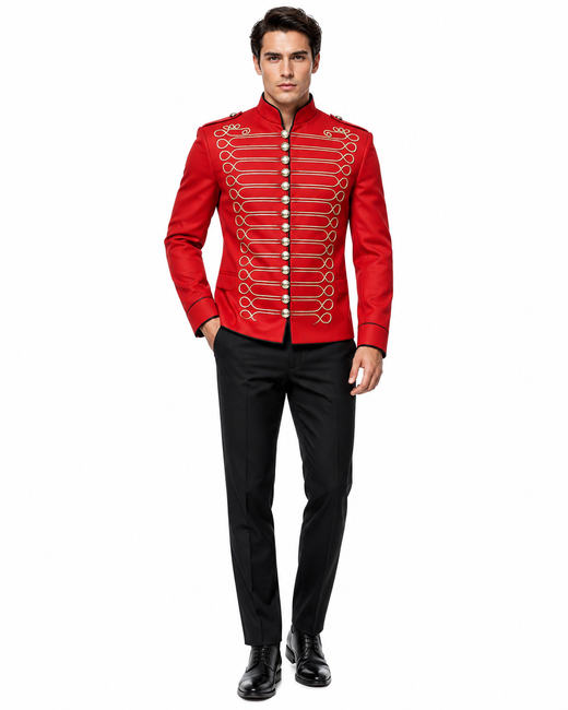 Medieval & Steampunk Halloween Costume for Men - Red gold