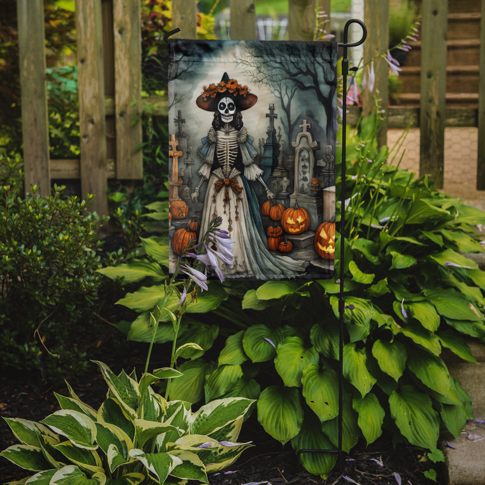 La Catrina Skeleton Spooky Halloween Garden Flag