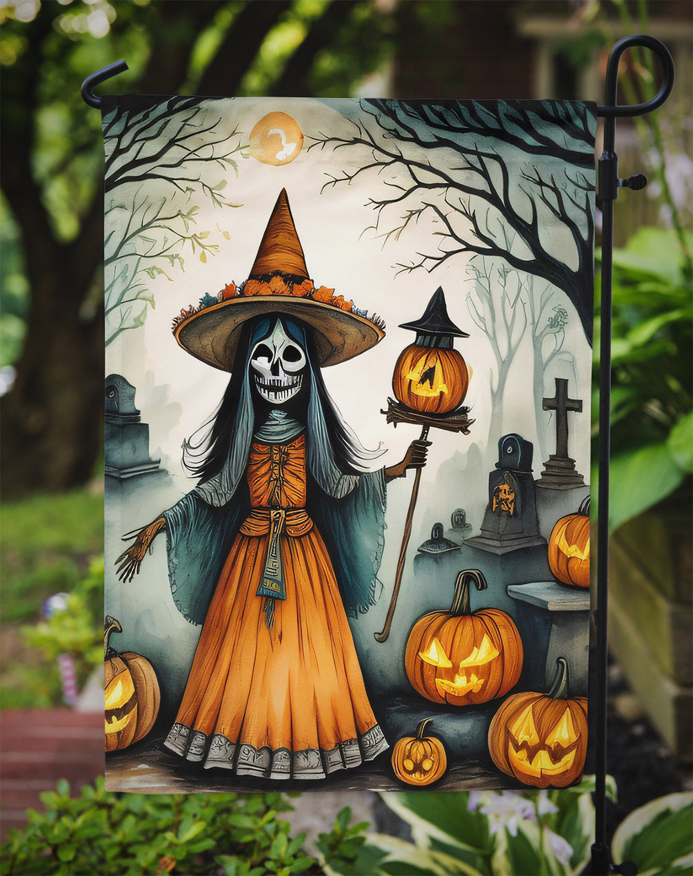 La Llorona Skeleton Spooky Halloween Garden Flag