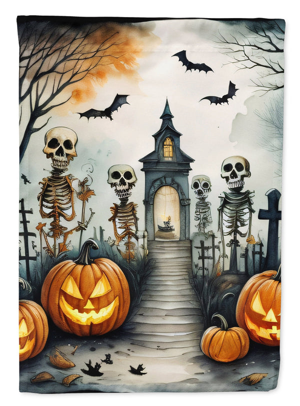 Skeleton Spooky Halloween Garden Flag