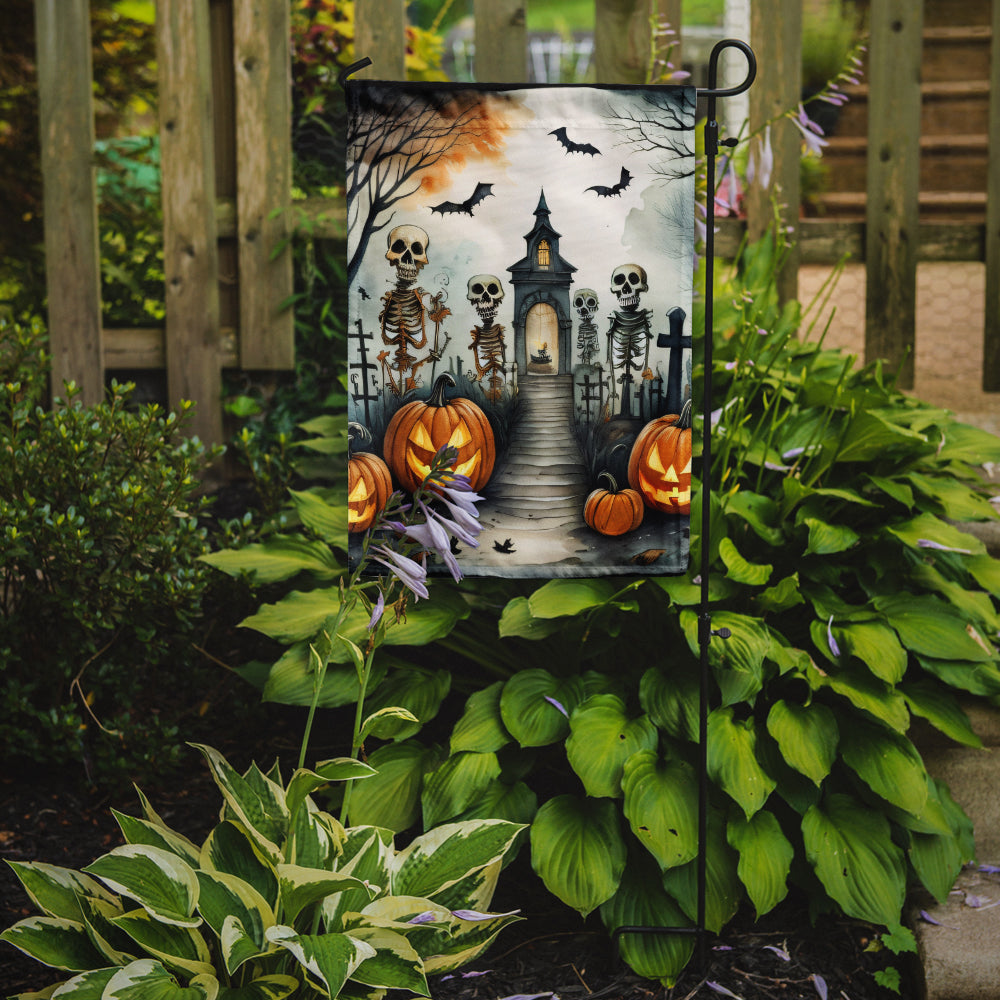Skeleton Spooky Halloween Garden Flag